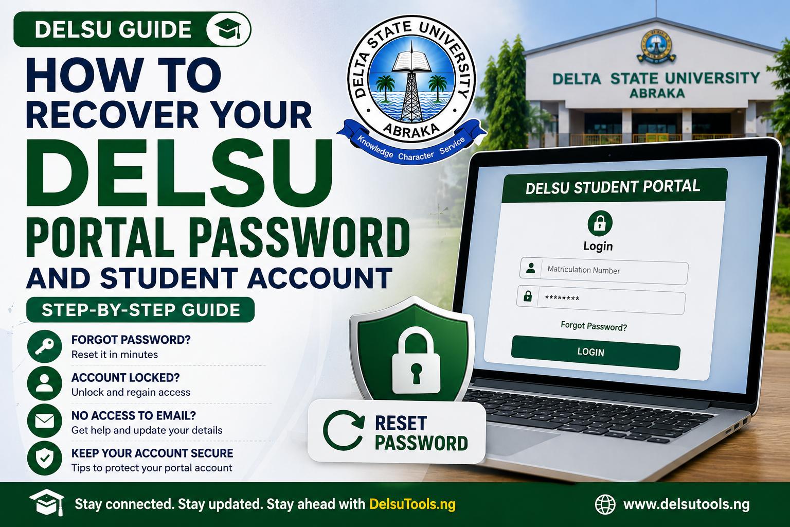 How to Recover Your DELSU Portal Password and Student Account (2026 Step by Step Guide)